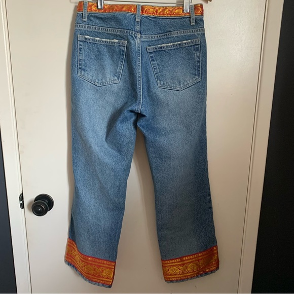 Vintage Santa Barbara Jeans Boho Cropped Flare - Picture 9 of 10